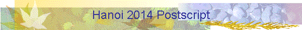 Hanoi 2014 Postscript